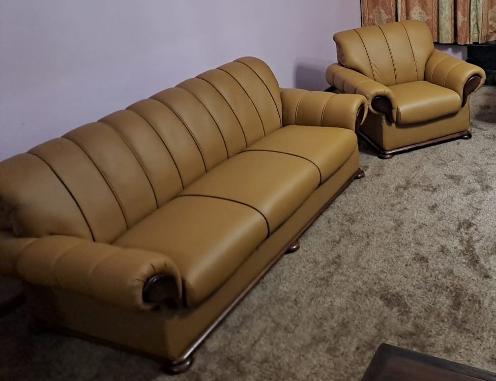 Reupholstered lounge suite by Malume Upholstery Services, Silvertown, Cape Town